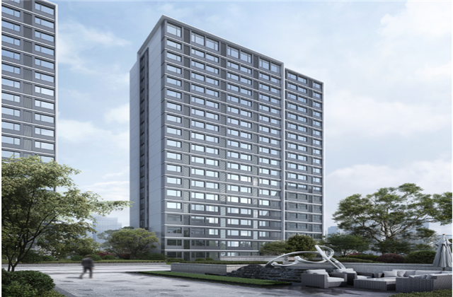 杭州市首座近零能耗住宅建筑临安富联娱乐宸锦学府主体结顶